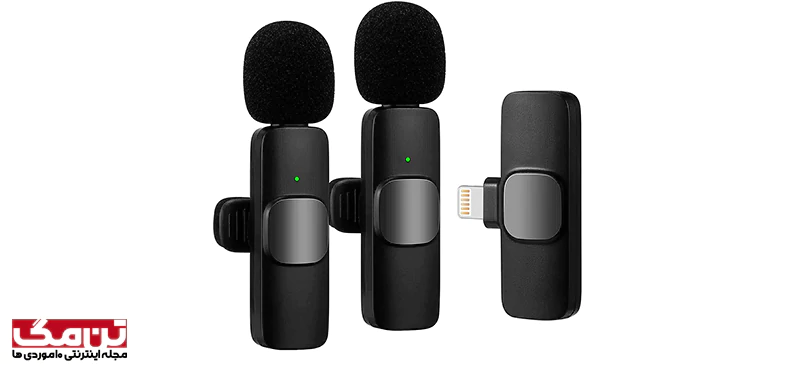 میکروفون یقه ای بی سیم مدل K9 Dual Lightning