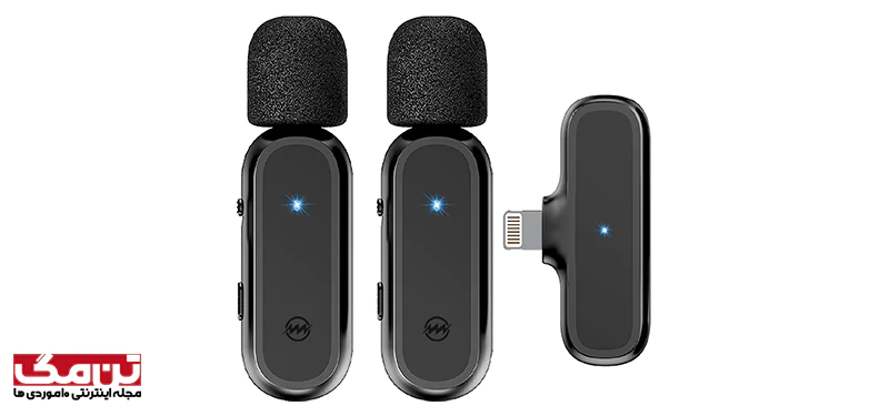 میکروفون یقه ای بی سیم مدل K61 Dual Lightning